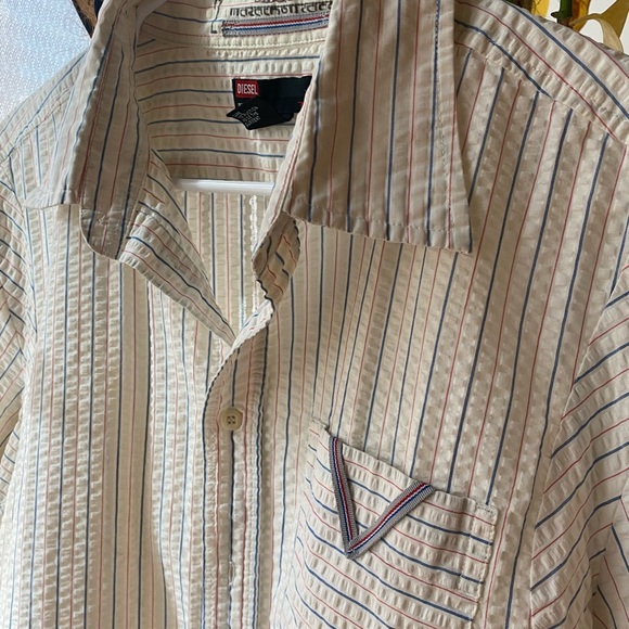 Diesel stripes print pattern with raised effect on fabric. Excellent - XL - Picture 9 of 10
